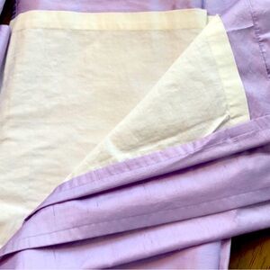 Pair of 2 Pottery Barn Kids Dupioni Silk Curtain Panels Lavender Girls 84” Long